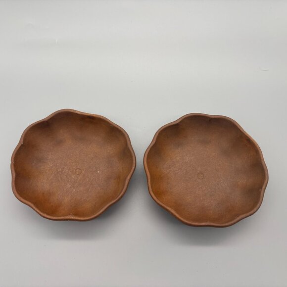 Vintage Monkeypod Wooden Petal Rim Bowls (Set of 2) - Picture 2 of 9